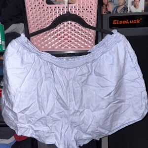 Aerie Light Blue Elastic Shorts